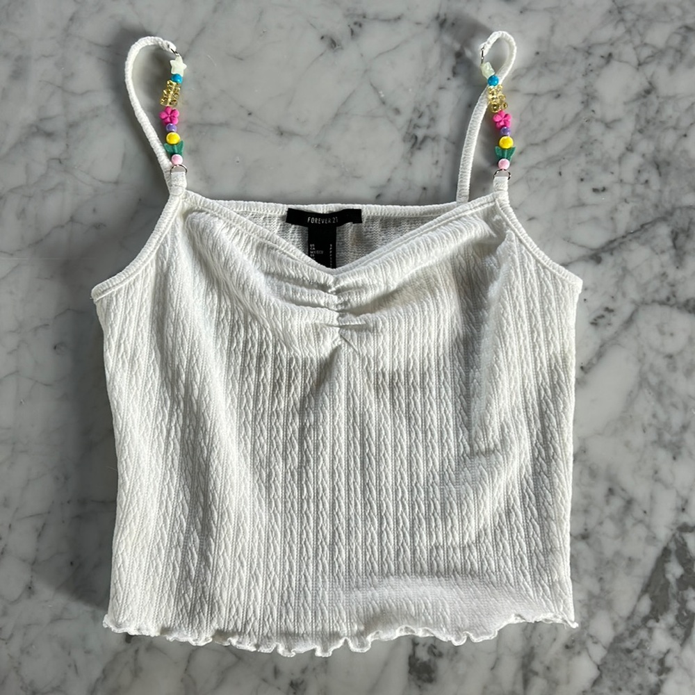 Women’s small white tank top